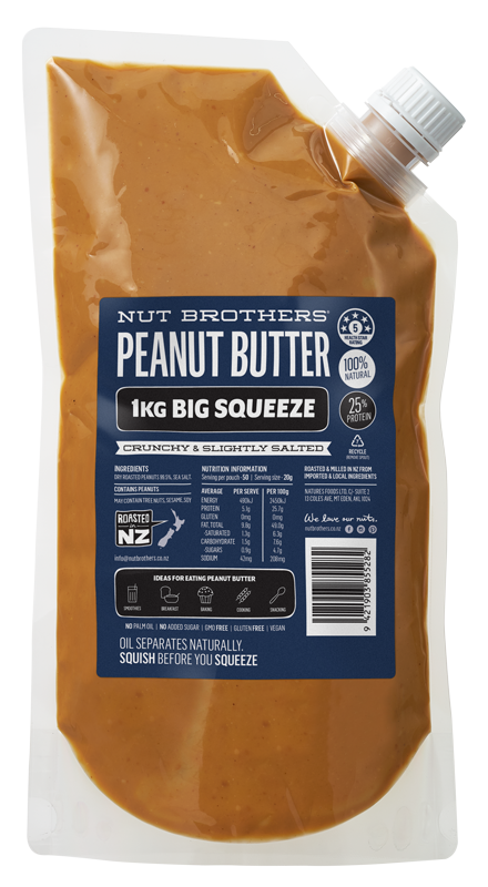 Peanut Butter Crunchy & Slightly Salted - 1kg Big Squeeze