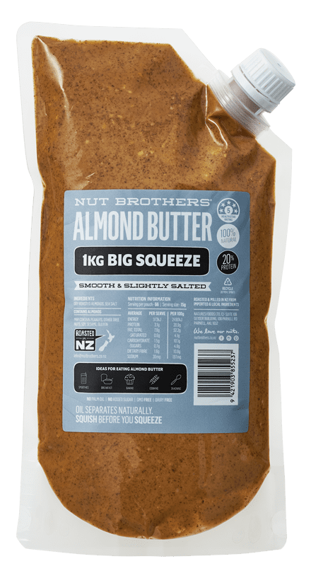 Almond Butter Smooth & Slightly Salted - 1kg Big Squeeze